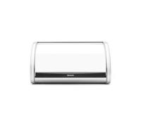 Brabantia - Roll Top Bread Bin Medium- Canister for 1 Loaf of Bread - Extra Storage Space due to Flat Top - Keeps Content Fresh - Kitchen Storage Box - Steel - Brilliant Steel - 31.6 x 26 x 17 cm