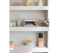 Brabantia Medium Roll Top Bread Bin - White, White