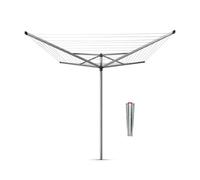 Brabantia Silver Effect Steel 4 Arm Garden Rotary Airer, 60M