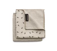 Brabantia Sinkside Microfibre Dish Cloths, Machine Washable, Absorbs 7 Times its Weight, Kitchen Cloths for Cleaning Dishes & Countertops, Less Detergent Needed, Set of 2 Cleaning Pads, Soft Beige