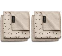 Brabantia Sinkside Microfibre Dish Cloths, Machine Washable, Absorbs 7 Times its Weight, Kitchen Cloths for Cleaning Dishes & Countertops, Less Detergent Needed, Set of 2 Cleaning Pads, Soft Beige