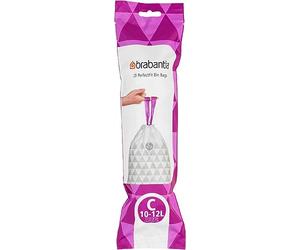Brabantia Size C PerfectFit Bin Liners 10-12 Litre 40 Bags, 2 x Rolls of 20