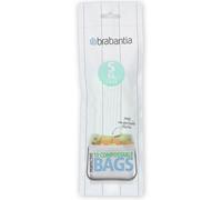 Brabantia PerfectFit 6L Compostable Bin Liners - Pack of 10, White
