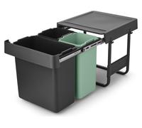 Brabantia Sort & Go 10+10+20 Litre Built-in Bin - Dark Grey