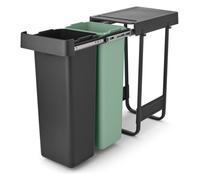 Brabantia Sort & Go 2x30 Litre Built-in Bin - Dark Grey
