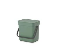 Brabantia - Sort & Go Waste Bin 3L Small Recycling Bin Stay Open Lid, REFS116