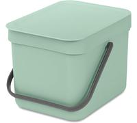Brabantia Sort & Go Food Waste Bin 6L (Jade Green), Space-Efficient Plastic Rec