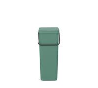 Brabantia 251023 Sort & Go Kitchen Recycling/General Waste Rubbish Bin (40L / Fir Green) Stackable Refuse Organiser with Handle & Removable Lid, Easy Clean, Free PerfectFit Bags included