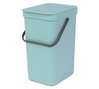 Brabantia 109744 Sort & Go Waste Bin, Plastic, Mint Green, 12 Litre