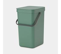 Brabantia Sort & Go Waste Bin in Green, Size 12 Litres, Plastic | Charlies