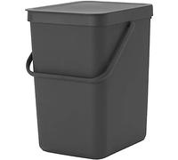 Brabantia Hinged Grey Plastic Bin - 25L Freestanding
