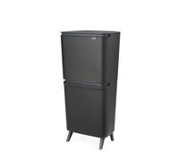 Brabantia SortUp Recycle Bin Hi with 3 Compartments, 10 + 10 + 25 Litre - Dark Grey (275043)