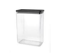 Brabantia Stackable Canister, 5.4 Litre, Tasty+, Dark Grey