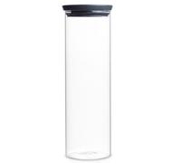 Brabantia Stackable Glass Jar + Grey Lid for Storage Accessories 1.9l 298240
