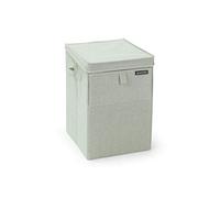 Brabantia - Stackble Laundry Box - Front and Top Opening - Space Efficient - Easy to Unload - Lightweight Grips - Large Opening for Dirty Clothes - Green - 35L