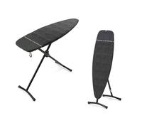 Brabantia Steam and Ironing Board D, 135 cm x 45 cm (Denim Black), 2 in 1 Large Ironing Board Ideal for both Steaming and Pressing, with Heat-Resistant Rest Area