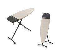 Brabantia Steam and Ironing Board D, 135 cm x 45 cm (Denim Grey), 2 in 1 Large Ironing Board Ideal for both Steaming and Pressing, with Heat-Resistant Rest Area