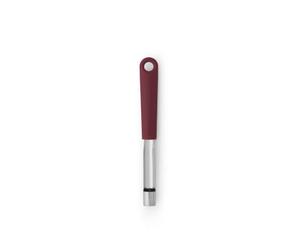 Brabantia Tasty+ Apple Corer - Aubergine Red - Stainless Steel Tool Utensil for Apples, Pears & Fruit - Serrated Edge - Dishwasher Safe