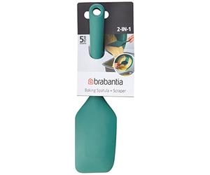 Brabantia Tasty+ Bake & Mix - Baking Spatula Plus Scraper (Fir Green) Non-Stick, Soft-Grip Handle, Heat-Resistant, Dishwasher Safe, (121883)