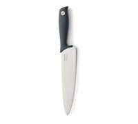 Brabantia Tasty+ Chef's Knife (Dark Grey) Hardened Steel Large Blade Kitchen Knife, Ideal for Cutting Vegetables & Uncooked Meat, Integrated Finger-Guard, All-Rounder, Sharp Tip