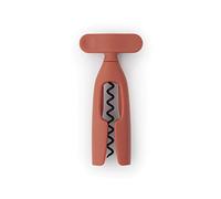 Brabantia Tasty+ Corkscrew - Terracotta Pink - Wine Bottle Opener with De-Corker - Easy to Use Large Turning Handle - Safe Covered Tip