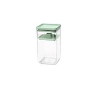 Brabantia Tasty+ Fermentation Jar | 1.6L Glass Pickling Container with Silicone Seal & Pressing Disk | Kimchi & Sauerkraut Jar | Jade Green