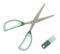 Brabantia Tasty+ Herb Scissors + Cleaning Tool - Fir Green - 5 Blades for Fine Herbs & Small Vegetables - Ergonomic Comfortable Non-Slip Handle -