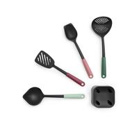 Brabantia 123184 Tasty+ Kitchen Utensils Set Plus Stand, Mixed Colours