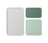 Brabantia Tasty+ 3 Piece Chopping Board Set (S,M & L) Space Saving, Non-Slip, Dishwasher Safe Cutting Boards with Drainage Grooves Mixed