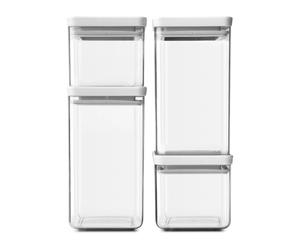 Brabantia TASTY+ square storage jar set Light grey