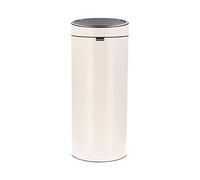 Brabantia - Touch Bin 30L - Large Waste Bin for Kitchen - Soft-Touch Opening - Removable Inner Bucket - Non-Slip Base - Easy Recycling - Bin Liners Included - Soft Beige - 30 x 32 x 72 cm
