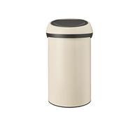 Brabantia - Touch Bin 60L - Extra Large Waste Bin for Kitchen - Soft-Touch Opening - Protective Rim - Sturdy Grips - Large Opening - Easy Recycling - Bin Liners Included - Soft Beige - 40 x 40 x 71 cm