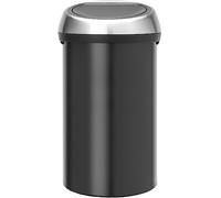 Brabantia Touch Bin, Matt Black/Matt Steel, 60 L