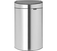 Brabantia 23L + 10L New Recycle Touch Bin - Matt Steel, Silver