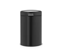 Brabantia Wall Mounted Bin newIcon, 3 Litre, Metal, Matt Black
