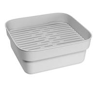 Brabantia Washing Up Bowl with Removable Draining Tray (Light Grey) Ideal for Rectangular/Square Kitchen Sinks (34.4 x 37.4 x 16.1cm)