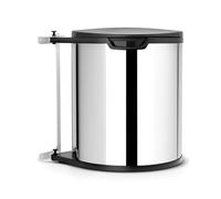 Brabantia Waste bin for cabinet round, plastic inner bin (incl brackets) 15 L Brushed stainless steel