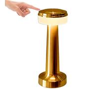 Brabola Bedside Table Lamp, Cordless Desk Lamp with Touch Sensor Rechargeable Battery Operated Nightstand Lamp Portable LED Night Light for Bedroom, Home, Office, Bar, Restaurant (Gold)