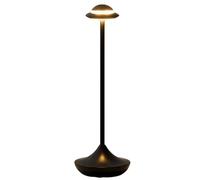Brabola Cordless Table Lamp, Touch Control 3 Color Temperatures Rechargeable Desk Lamp Portable Minimalist Bedside Night Light for Home Office Restaurant (Black)