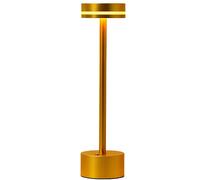 Brabola Cordless Table Lamps, Rechargeable Beside Desk Lamp Battery Operated Nightstand LED Bedroom Night Light with Dimmable Brightness for Living Room, Home Office, Restaurant (Gold)