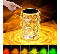 Brabola Crystal Touch Lamp, 16 Color Changing Touching Control Rose Crystal Diamond Lamp Nightstand Light Lamp with Remote for Bedroom, Bar, Dinner, Christmas, Birthday Gifts (Small)
