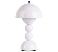 Brabola Rechargeable Table Lamp, 3-Color Dimmable Cordless Desk Lamp with Touch Control, Portable Battery Powered Nightstand Lamp for Bedroom, Kitchen, Outdoor, Camping, Decoration (White)