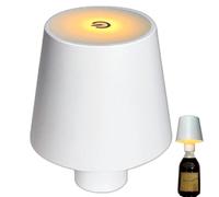 Brabola Wireless Bottle Lamp, Cordless Wine Bottle Light Head 3 Color Modes Dimmable Table Lamp Rechargeable Touch Control Desk Lamp for Bedroom, Restaurant, Bar, Office, Christmas (White)