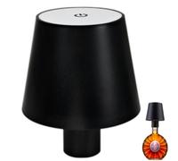 Brabola Wireless Bottle Lamp, Cordless Wine Bottle Light Head 3 Color Modes Dimmable Table Lamp Rechargeable Touch Control Desk Lamp for Bedroom, Restaurant, Bar, Office, Christmas (Black)