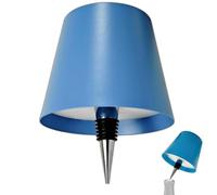 Brabola Wireless Bottle Lamp, Wine Bottle Light Kit 3 Color Dimmable Battery Operated Rechargeable Touch Table Lamp Shade for Restaurant, Bar, Home, Office, Christmas (Blue)
