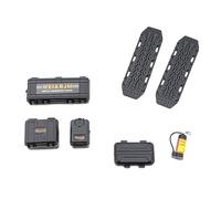 BRABOSTON 1/18 Crawler Car Decoration Simulation Decor Recovery Board Oil Drum Extinguishers Toolbox For 1/18 TRX4M SCX24