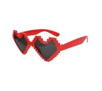 BRABOSTON Fashion Unique Pixel Heart Frame For Girls Wedding Party Girls Taking Photo Carnivals Halloween Decors Heart Shaped Glasses Bulk Shaped Glasses Red Bachelorette Party
