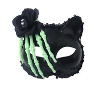 BRABOSTON Foxes Masquerade Rose Skeletons Halloween Party Half Face Evening Proms For Woman Man Masquerade Half Face Foxes Halloween Rose Skeletons