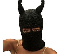 BRABOSTON Funny Crocheted Hat Winter Casual Bucket Cap Y2K-Girl Hot Girls Picture Prop Knitted Hat Devil Horn For Winter Unique Devil Horn Headpiece