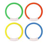 BRABOSTON Kids Pool Diving Toy Colorful Rings Set Of 4 Dive Rings Snorkeling For Beach And Resort Adventure Water Activity Fun Swim Training